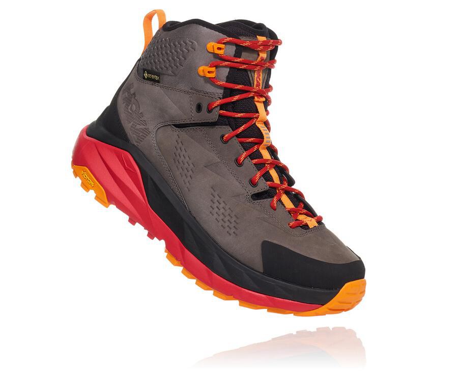 Hoka One One Mens Hiking Boots - Kaha GORE-TEX - Brown/Black - RMWS92508